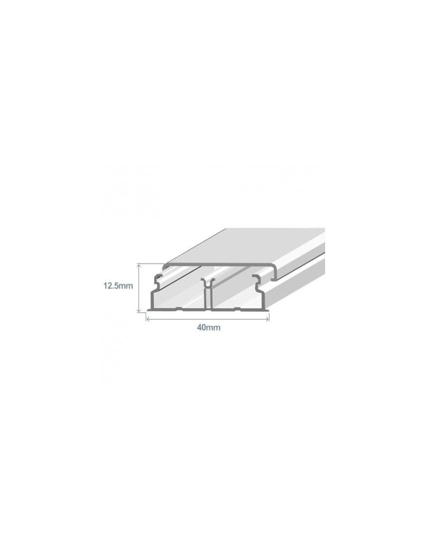 CALHA 40X12,5 ADESIVA BRANCA