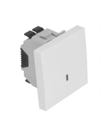 BOTÃO BASCULANTE LUM (250V) - 2 MÓD BRANCO