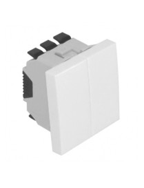BOTÃO BASCULANTE/COMUT ESCADA - 2 MÓD ALUMINA