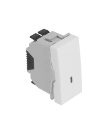 BOTÃO BASCULANTE LUMINOSO (12V) 1 MÓD PT MATE