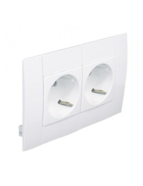 TOM DUPLA SCHUKO MOD C/OBT L75 - 4 MÓD BRANCA