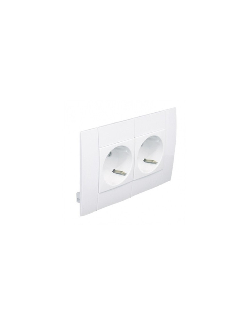 TOM DUPLA SCHUKO MOD C/OBT L75 - 4 MÓD BRANCA