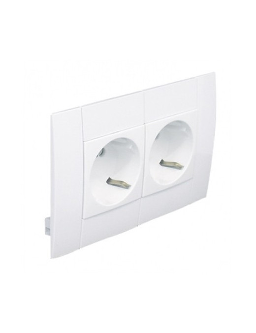 TOM DUPLA SCHUKO MOD C/OBT L75 - 4 MÓD BRANCA