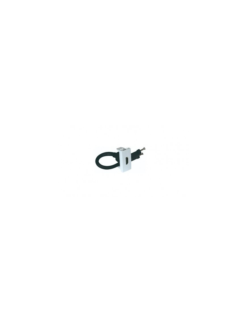 TOMADA HDMI C/ CONETOR - 1 MÓD ALUMINA