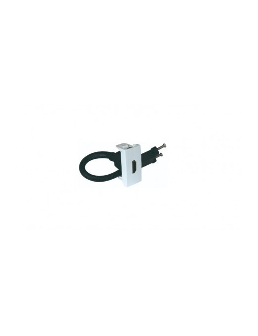 TOMADA HDMI C/ CONETOR - 1 MÓD ALUMINA