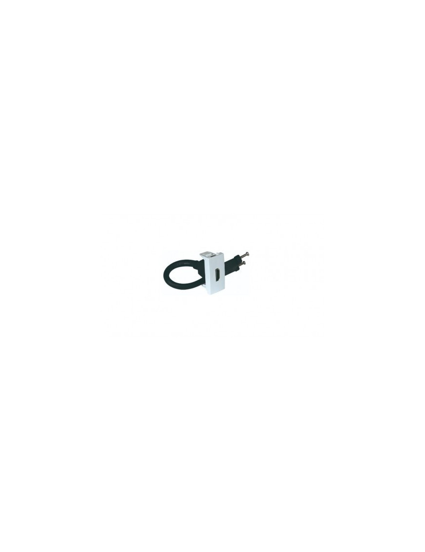 TOMADA HDMI C/ CONETOR - 1 MÓD PRETO