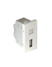 TOMADA DE DADOS USB - 1 MÓD PÉROLA
