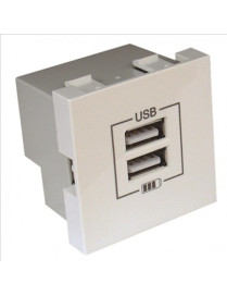 CARREGADOR DUPLO USB TIPO A BRANCO