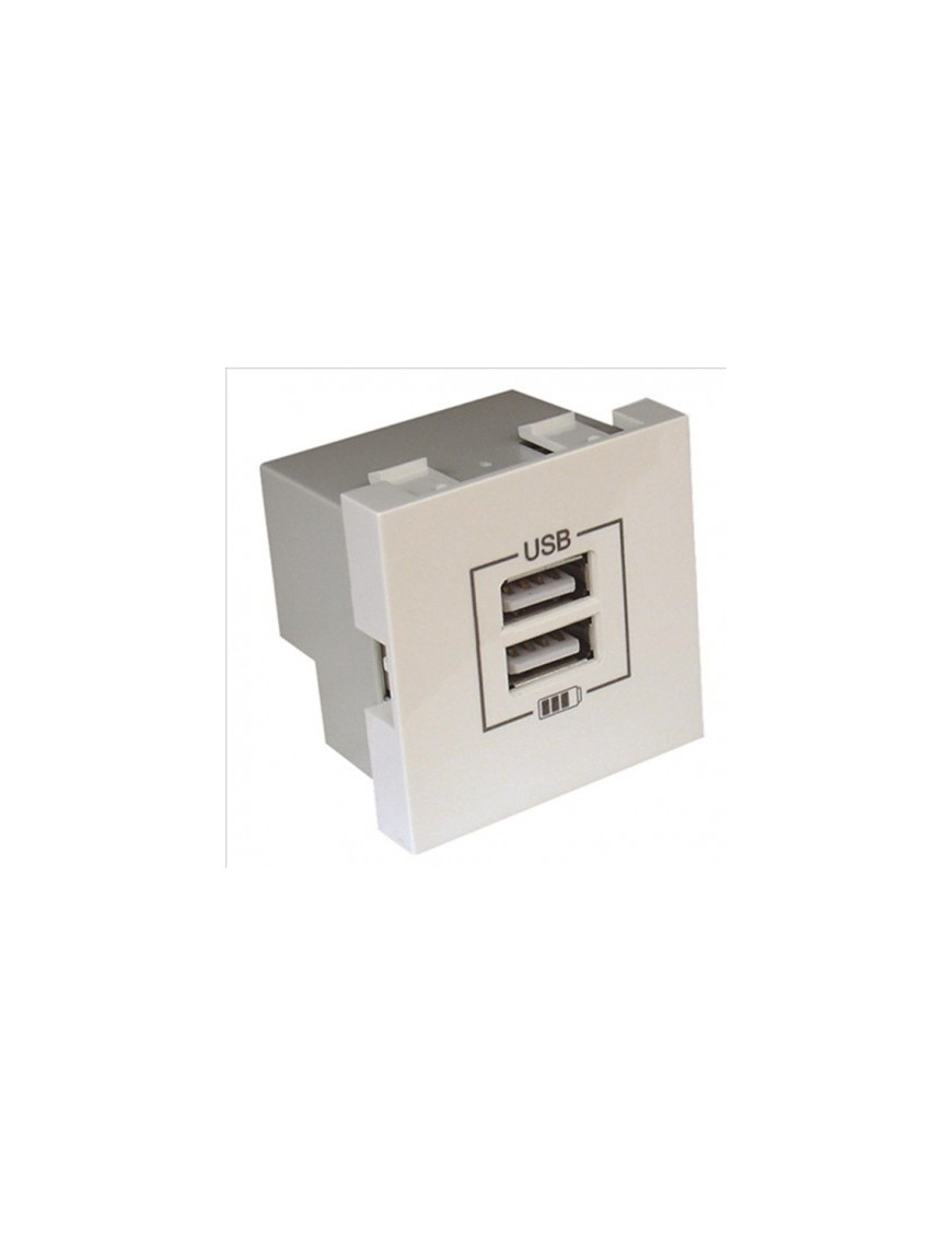 CARREGADOR DUPLO USB TIPO A BRANCO