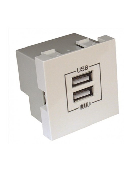 CARREGADOR DUPLO USB TIPO A BRANCO
