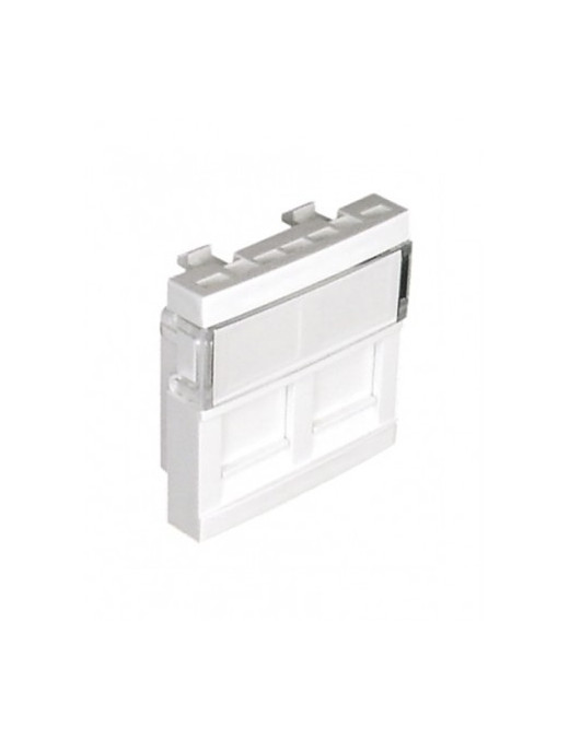 MÓDULO DUPLO P/CONETORES RJ45 - 2 MÓD BR MATE