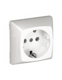 TOMADA SCHUKO C/OBTURADOR BRANCA