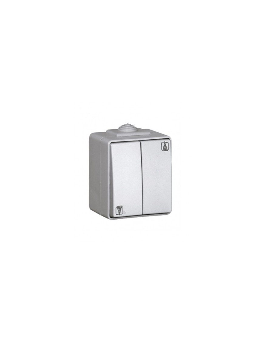 BOTÃO DUPLO DE PERSIANA BRANCO