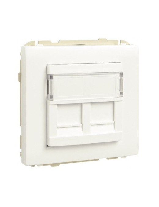 ARO C/MÓDULO DUPLO P/CONETORES RJ45 BR MATE