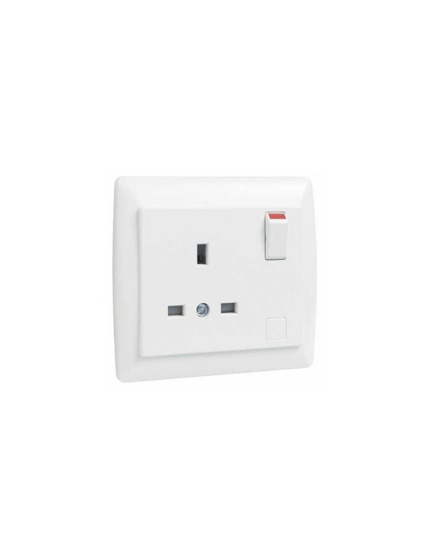 TOMADA INGLESA C/INTERRUPTOR ANTRACITE