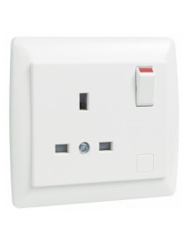 TOMADA INGLESA C/INTERRUPTOR MARFIM