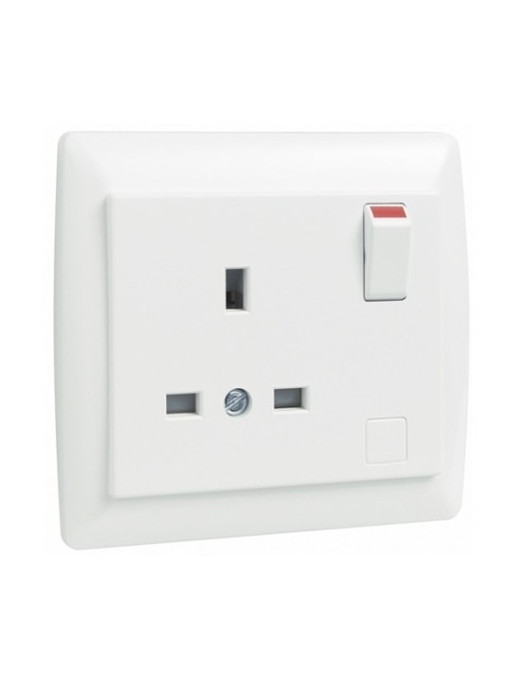 TOMADA INGLESA C/INTERRUPTOR MARFIM