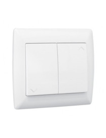 BOTÃO DUPLO DE PERSIANA BRANCO
