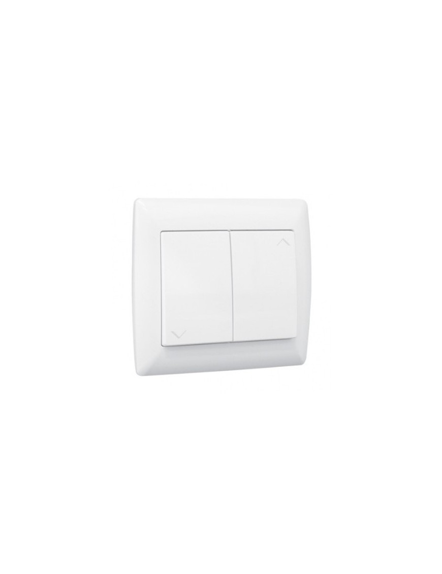 BOTÃO DUPLO DE PERSIANA BRANCO