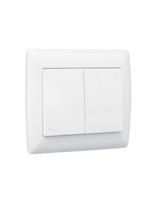 BOTÃO DUPLO DE PERSIANA BRANCO