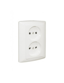 TOMADA DUPLA MONOBLOCO 2P ANTRACITE