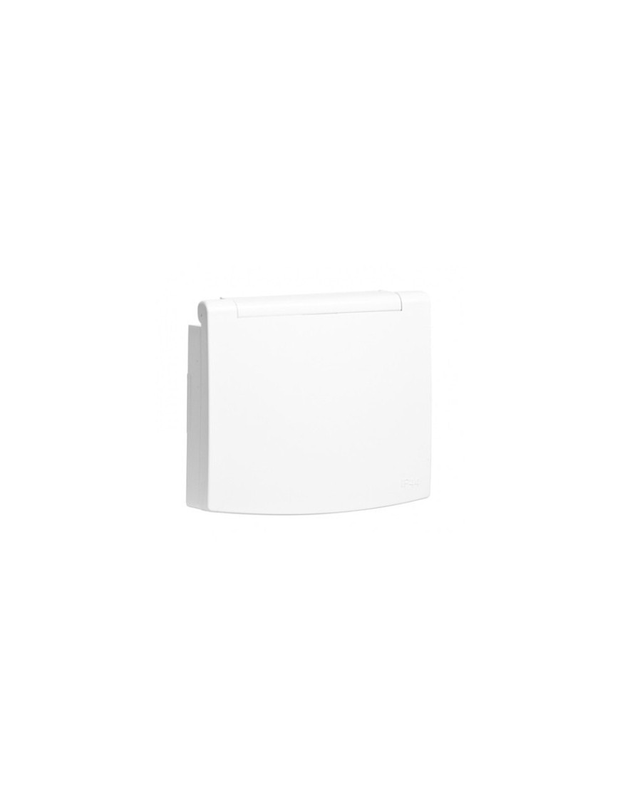CENTRO SCHUKO C/TAMPA E OBTUR (IP44) BRANCO