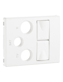 CENTRO P/TOM MISTA R-TV-SAT 2XRJ45 BRANCO