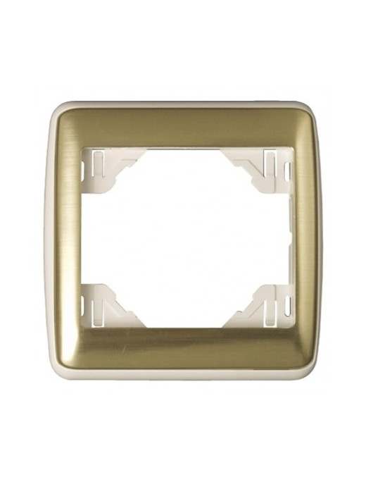 ESPELHO SIMPLES MARFIM/OURO