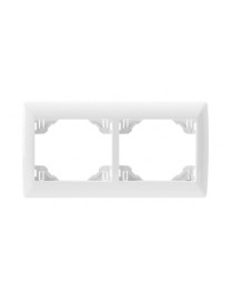 ESPELHO DUPLO HORIZONTAL BRANCO/OURO