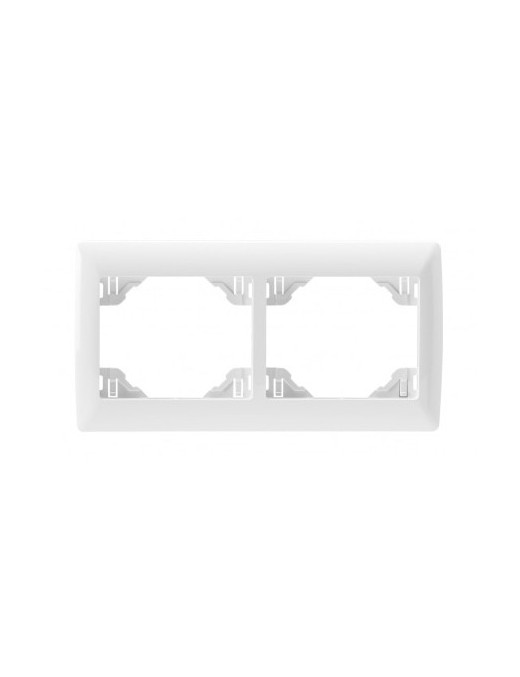 ESPELHO DUPLO HORIZONTAL BRANCO/OURO