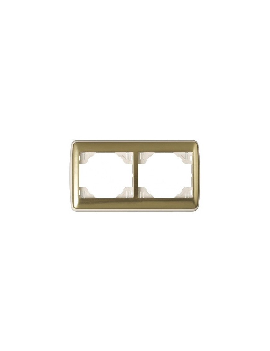 ESPELHO DUPLO HORIZONTAL MARFIM/OURO
