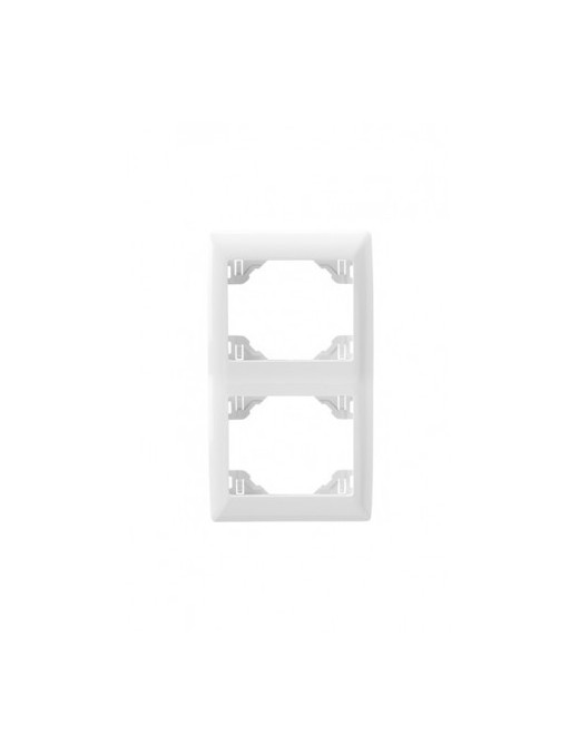 ESPELHO DUPLO VERTICAL BRANCO/BRANCO