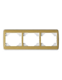 ESPELHO TRIPLO HORIZONTAL BRANCO/FAIA