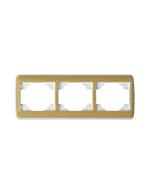ESPELHO TRIPLO HORIZONTAL BRANCO/FAIA