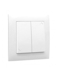 BOTÃO DUPLO DE PERSIANA BRANCO