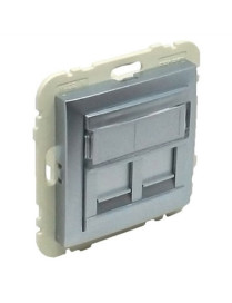 ARO C/MÓDULO DUPLO P/CONETORES RJ45 ALUMINA
