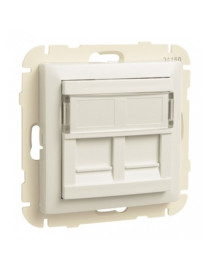 ARO C/MÓDULO DUPLO P/CONETORES RJ45 BRANCO