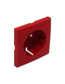 CENTRO SCHUKO COM OBTURADOR VERMELHO