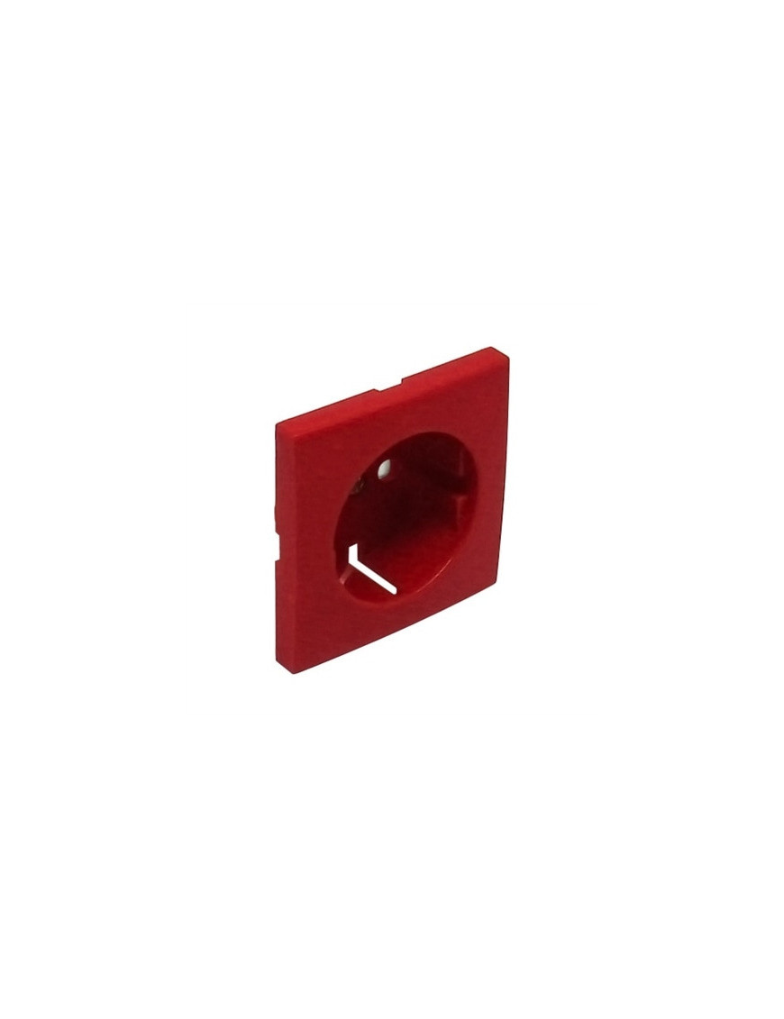 CENTRO SCHUKO COM OBTURADOR VERMELHO