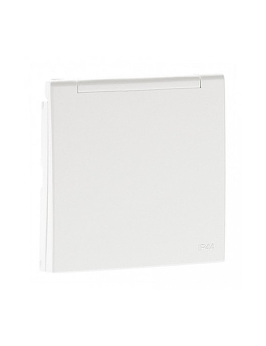 CENTRO SCHUKO C/TAMPA E OBT(IP44) PRETO MATE