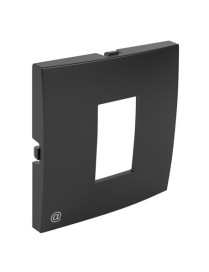 CENTRO P/TOMADA RJ45 PRETO MATE