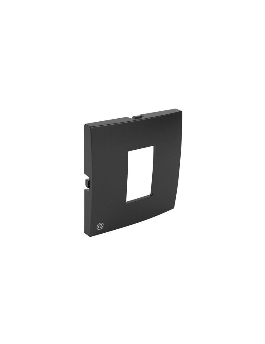 CENTRO P/TOMADA RJ45 PRETO MATE
