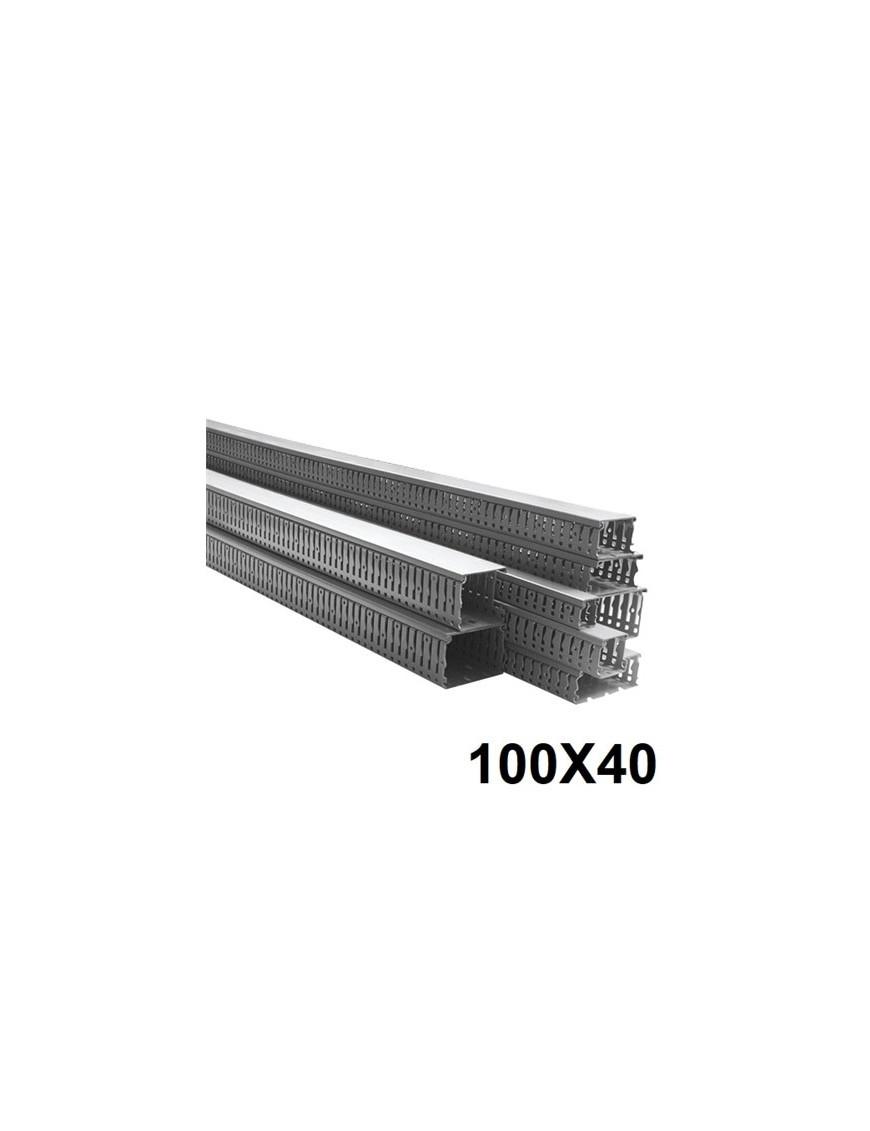 CALHA PARA QUADROS ELÉTRICOS 100X40 CINZENTA