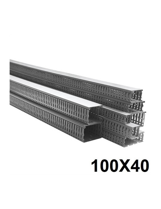 CALHA PARA QUADROS ELÉTRICOS 100X40 CINZENTA