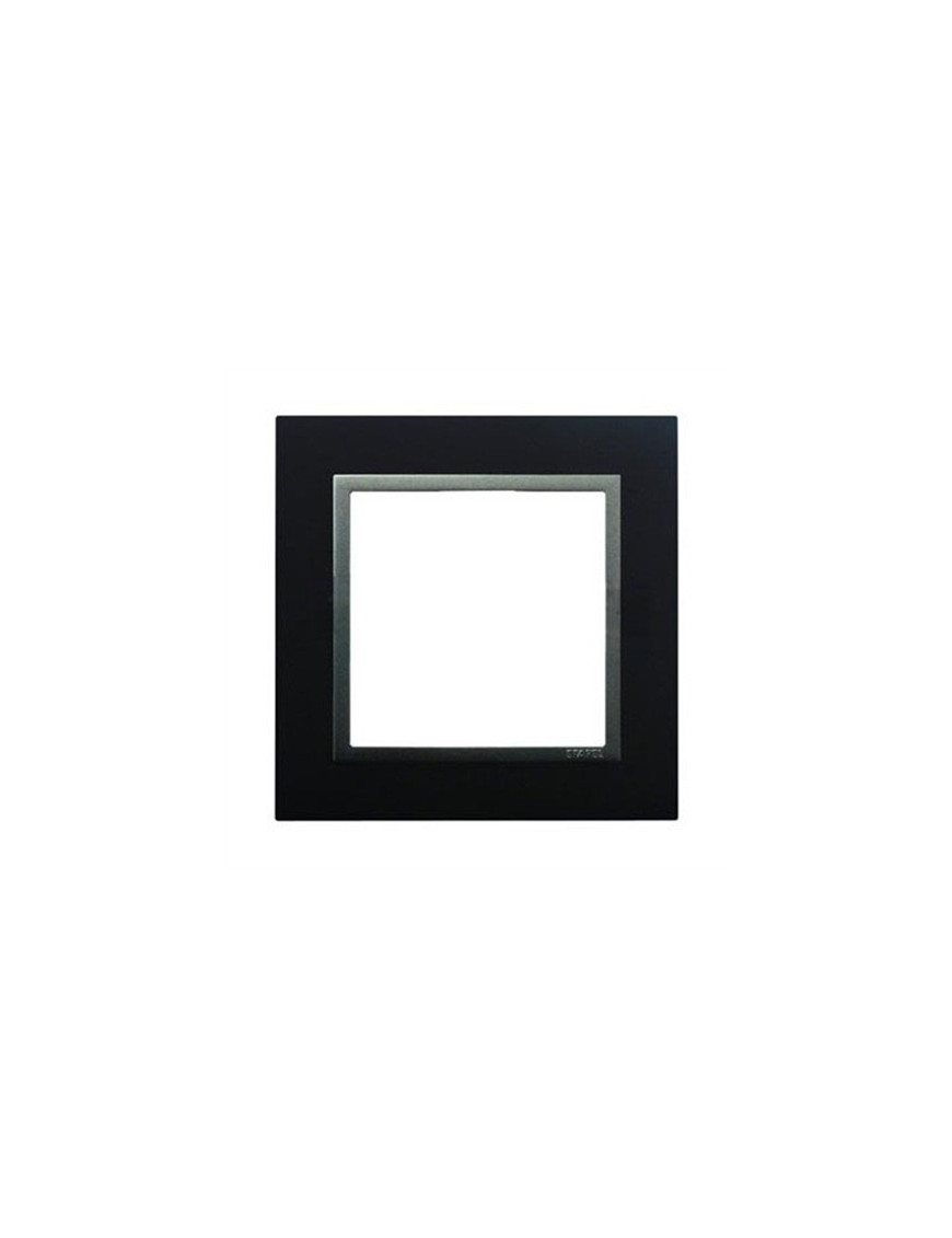ESPELHO SIMPLES PRETO MATE/GRIS