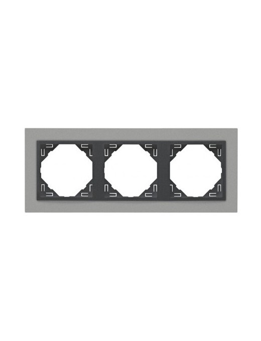ESPELHO TRIPLO ALUMINA/GRIS