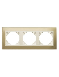 ESPELHO TRIPLO OURO/PÉROLA