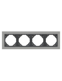 ESPELHO QUÁDRUPLO ALUMINA/GRIS