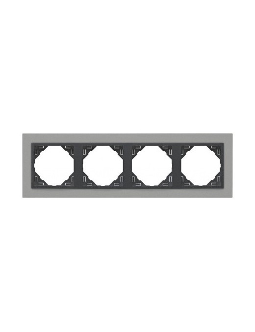 ESPELHO QUÁDRUPLO ALUMINA/GRIS