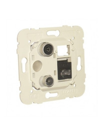 TOMADA MISTA R-TV-RJ45 CAT 6 UTP ESTRELA